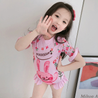 2020韩国儿童泳衣女童可爱连体温泉泳装宝宝婴儿游泳套装G1