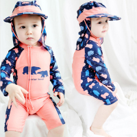 儿童泳衣男童女童速干0-1-2-3-4-8岁小孩宝宝婴儿幼儿游泳衣V3