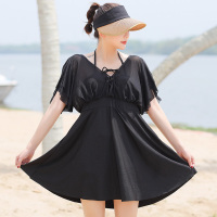 连体泳衣女大码胖200斤钢托聚拢温泉泡澡服保守显瘦遮肚游泳衣G5