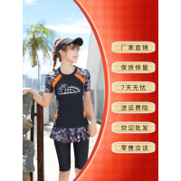 2020新款游泳衣女分体两件套裙式学生仙女范保守遮肚显瘦泳装温泉Y3