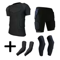 守门员护具服门将服套装防撞短袖服短裤护膝护肘头盔橄榄球防撞衣P4
