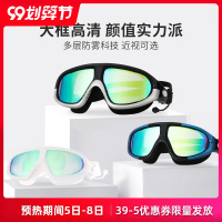 泳镜防水防雾高清大框潜水镜泳帽套装备男女士护目镜近视游泳眼镜