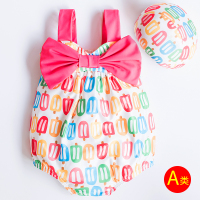 泳衣女童小童婴儿01岁公主女孩结可爱连体游泳衣韩国宝宝泳装P7