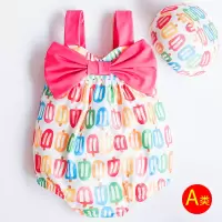 泳衣女童小童婴儿01岁公主女孩结可爱连体游泳衣韩国宝宝泳装P7