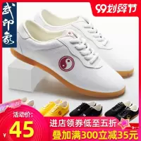 太极鞋男太极拳练功鞋运动鞋牛筋底真皮女帆布鞋武术比赛鞋V5