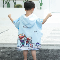 儿童浴巾斗篷带帽男童宝宝卡通速干游泳浴袍吸水女宝宝保暖沙滩巾