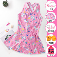 儿童泳衣女 女童连体童小公主裙式速干2020年新款洋气 游泳衣J7