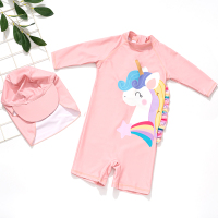 儿童泳衣女连体女童沙滩童小童宝宝可爱小公主韩国游泳衣T1