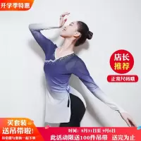 古典练功服套指带钻纱衣芭蕾舞蹈练功服成人形体服渐变色身韵网纱