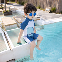 儿童泳衣男童韩国分体宝宝婴儿中小童泳裤套装速干游泳衣V6