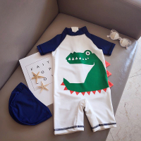 新款男童游泳衣可爱卡通连体男孩速干泳衣中小童宝宝度假泳装I9