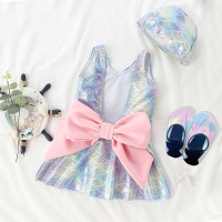 儿童泳衣女连体女童美人鱼公主小童宝宝婴儿游泳衣裙式泳装S6