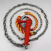 不锈钢麒麟鞭响鞭甩鞭钢鞭健身鞭初学长鞭铁链鞭子成人软鞭双环鞭Z0|(固定)红葫芦把手单环 2.1斤