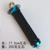 麒麟鞭 健身鞭子轴承把手 手柄响鞭 钢鞭甩鞭 不锈钢旋转把手配件F3|单吊环自行车把手(轴承款)