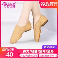弹力布室外内舞蹈鞋女软底练功鞋教师爵士肚皮形体操训练芭蕾舞鞋P6