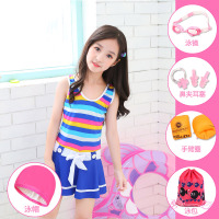 女童泳衣连体 公主裙式可爱洋气小孩中大童宝宝泳裤装 儿童游泳衣B4