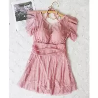 泳衣女遮肚显瘦2020新款连体保守裙式性感小胸聚拢温泉游游泳M3