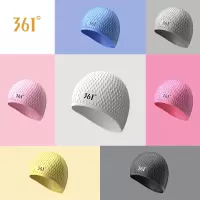 361度硅胶泳帽男女成人水滴专业时尚纯色舒适长发防水游泳帽