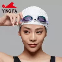泳帽男女长发防水防滑护耳硅胶印花游泳帽加大不勒头泡泡帽
