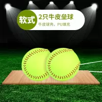 小学生10寸垒球9号棒球软硬实心儿童用棒球比赛训练打棒球的球类|12寸牛皮垒球软球2个