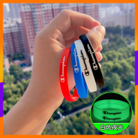 潮牌手环篮球运动字母冠军男女情侣学生简约个性流行腕带硅胶手链A6