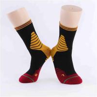 精英篮球袜专业缓震防摩擦运动袜毛巾底加厚高筒袜吸湿排汗四季袜F4|黑黄#骑士