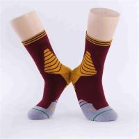 精英篮球袜专业缓震防摩擦运动袜毛巾底加厚高筒袜吸湿排汗四季袜F4|红黄#骑士