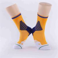 精英篮球袜专业缓震防摩擦运动袜毛巾底加厚高筒袜吸湿排汗四季袜F4|黄蓝#勇士