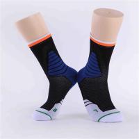精英篮球袜专业缓震防摩擦运动袜毛巾底加厚高筒袜吸湿排汗四季袜F4|黑蓝#雷霆
