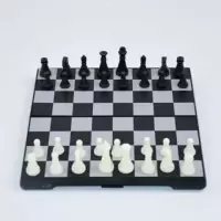 国际象棋 磁性 高档儿童套装成人大号折叠棋盘国际象棋送西洋跳棋J2|小号国际象棋
