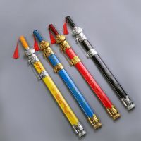 新款儿童玩具剑木刀木剑青龙剑刀剑户外竹剑男孩表演道具木剑K4|电镀尚方65厘米[竹制] [发货2把]