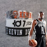 篮网队7号球星杜兰特头像 加宽款运动手环白色夜光腕带球迷饰品N4