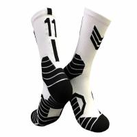 篮球袜男高筒欧文詹姆斯数字潮流防臭专业中筒运动跑步加厚袜U9|欧文11号白色
