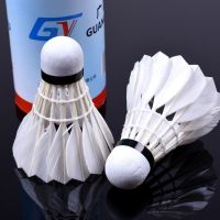 羽毛球12只装耐打鹅毛打不烂室外比赛学习娱乐训练鸭毛正品鹅毛球Z2|【娱乐用球】2只装白色羽毛球