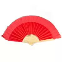 8寸真丝荣昌扇子跳舞儿童专用舞蹈扇胶州云南花鼓灯扇练功小红扇|8寸儿童二级艺考真丝扇大红右手
