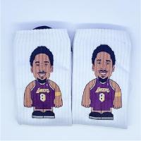 球星篮球运动袜子漫画头像潮流科比詹姆斯库里欧文街头精英长筒袜H4|科比 均码