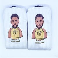 球星篮球运动袜子漫画头像潮流科比詹姆斯库里欧文街头精英长筒袜H4|汤普森 均码