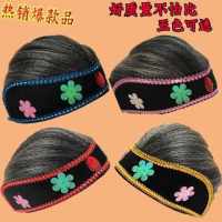 老太婆头套二人转媒婆头套秧歌头饰老太太假发帽子舞台演出道具|儿童款颜色备注联系客服