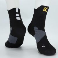 克莱汤普森篮球袜球员版精英篮球袜中筒中帮篮球袜定制实战W5|汤普森篮球袜-黑色1双 均码