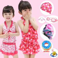 新款儿童游泳衣女童泳衣女孩泳装分体连体宝宝中大童泳衣