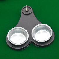 麻将机边角烟灰缸麻将桌茶水架棋牌室茶几麻将旋转烟灰缸放水杯托|立柱款麻将机2孔烟缸1个