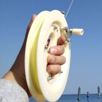 潍坊风筝线轮工具 塑料手握轮 白色耐摔轴承轮 风筝放飞线轮