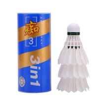 正品羽毛球软木耐打王6只12只装鹅毛室内室外训练打不易烂羽毛球O5|(3只装)神奇三段式试用装