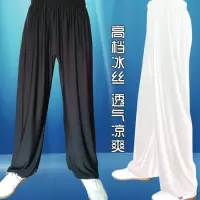 冰丝太极裤男女夏秋季武术练功服瑜伽灯笼裤晨练大I3