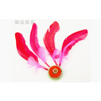 大连春笛毽子4孔可拆装毽球鹅毛毽子耐踢牛筋底 花式毽球 毽子D3