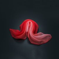 渐变色舞蹈丝巾方巾胶州秧歌跳舞纱巾手帕风酥雨忆舞蹈表演手纱N2|48厘米*48厘米渐变红色