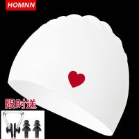 硅胶泳帽女男防水长发布面护耳长发韩国时尚可爱儿童成人游泳帽子