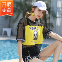 韩款少女泳装简约休闲靓丽风格 2019性感比基尼三件套设计U7