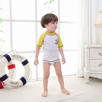 儿童泳衣外贸原单男孩防晒泳衣宝宝游泳上衣欧美品牌泳衣男童泳装L1