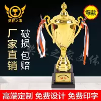 创意金属奖杯跳舞足球篮球跆拳道信鸽金话筒神墨心算纹绣奖牌制作E4